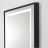 Зеркало BELBAGNO SPC-KRAFT-1000-800-LED-TCH-WARM-NERO в алюминиевой раме со встроенным светильником, сенсорным выключателем и подогревом, 1000x32x800